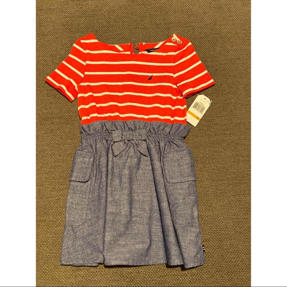Nautica short sleeve dress, size 3T, NWT